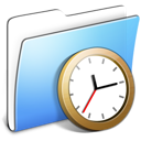  Aqua Smooth Folder Clock 
